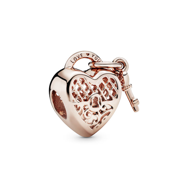 14K Rose Gold Heart Charm