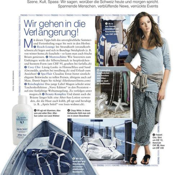 Freundin Magazin mit Mugon Navy Edition