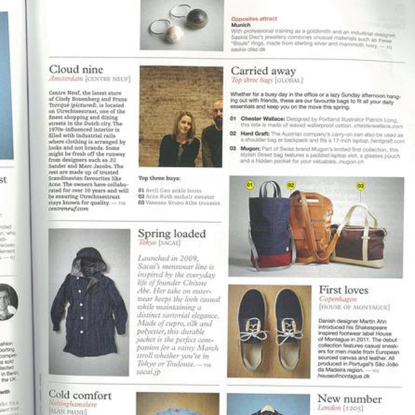 Monocle Magazine mit Mugon Streetbag