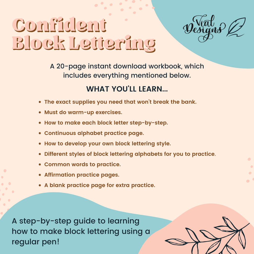 Learn how to create block lettering using small brush pens – Vial