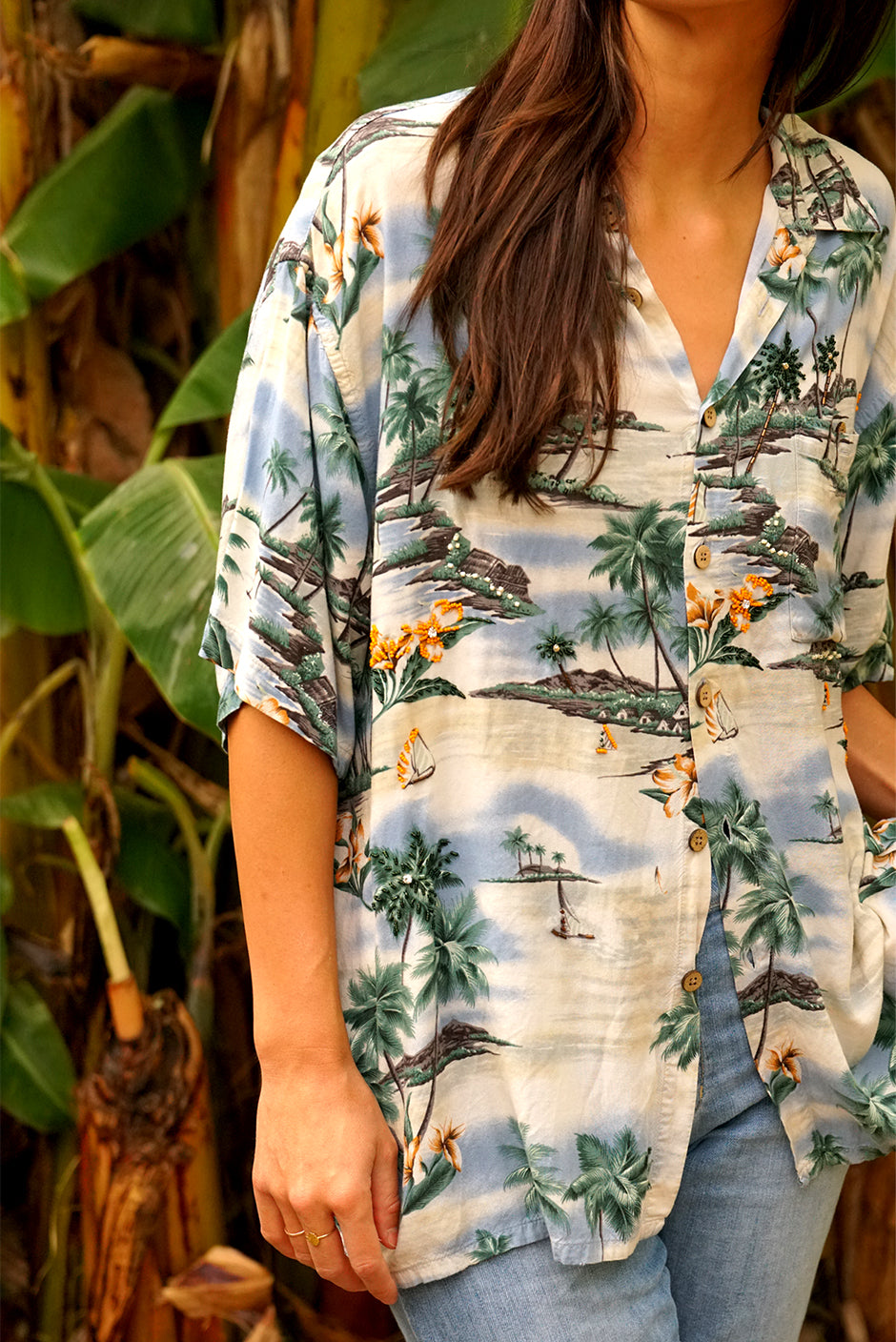 Hawaiian Kai Shirt | Beaded Makai - Paneros Clothing