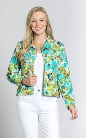 APNY Denim Jacket/Antique Garden - Tink's Clothing Boutique