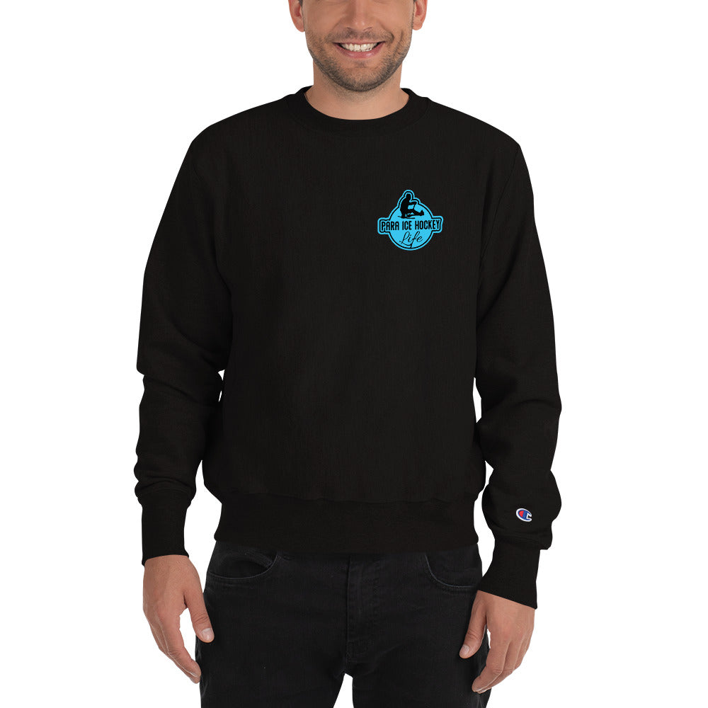 black and blue champion hoodie