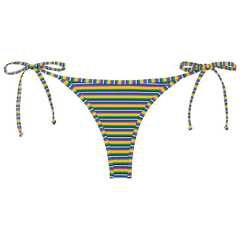 Escape Stripe Tie-Up Bikini Bottom