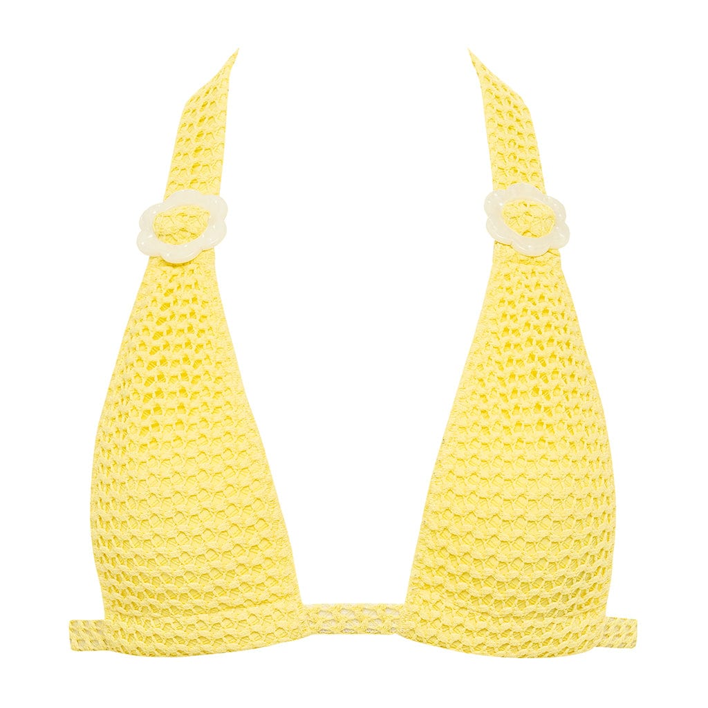 Free People Ilektra Yellow Crochet-lace Bra Top - M, Harvey