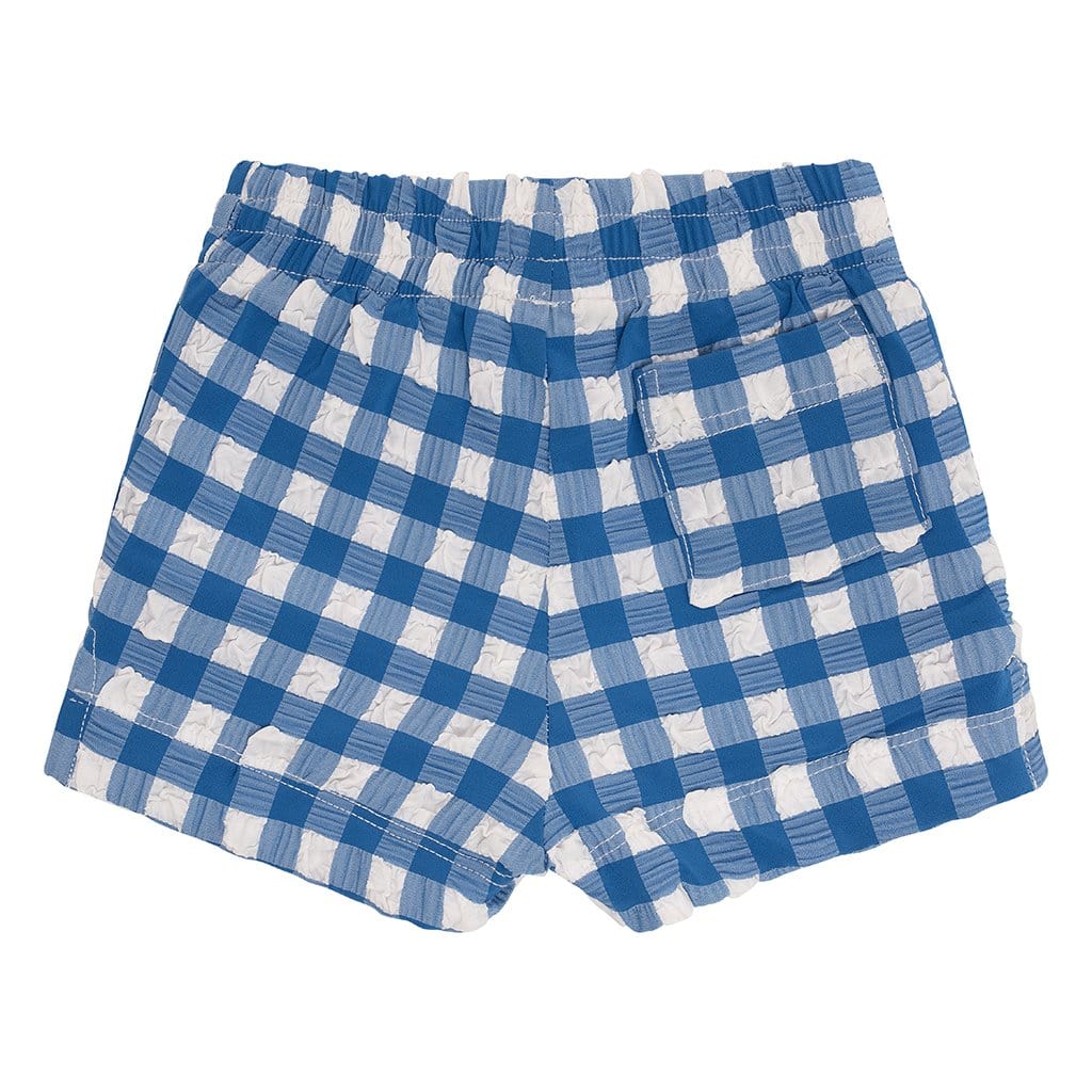 Blue Gingham Mini Boardshort