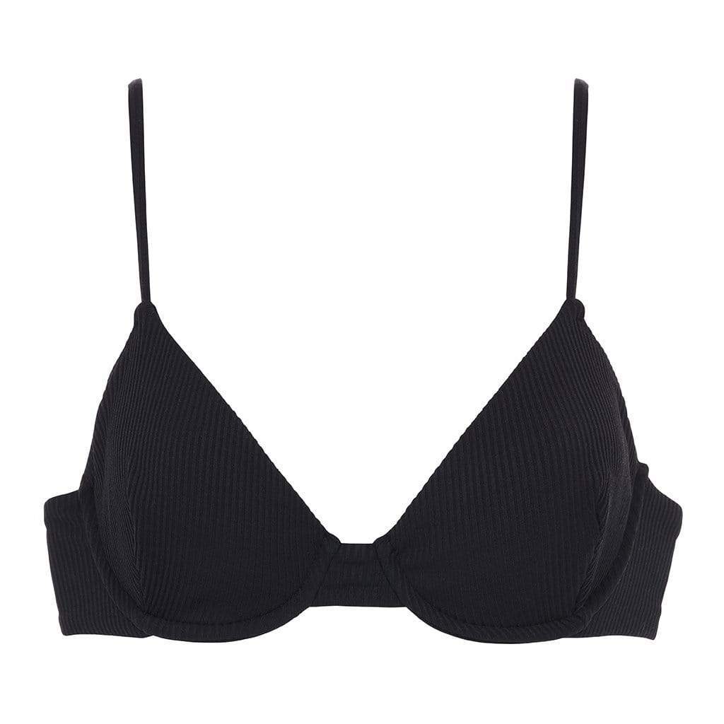 Black Rib Hunter Triangle Bikini Top