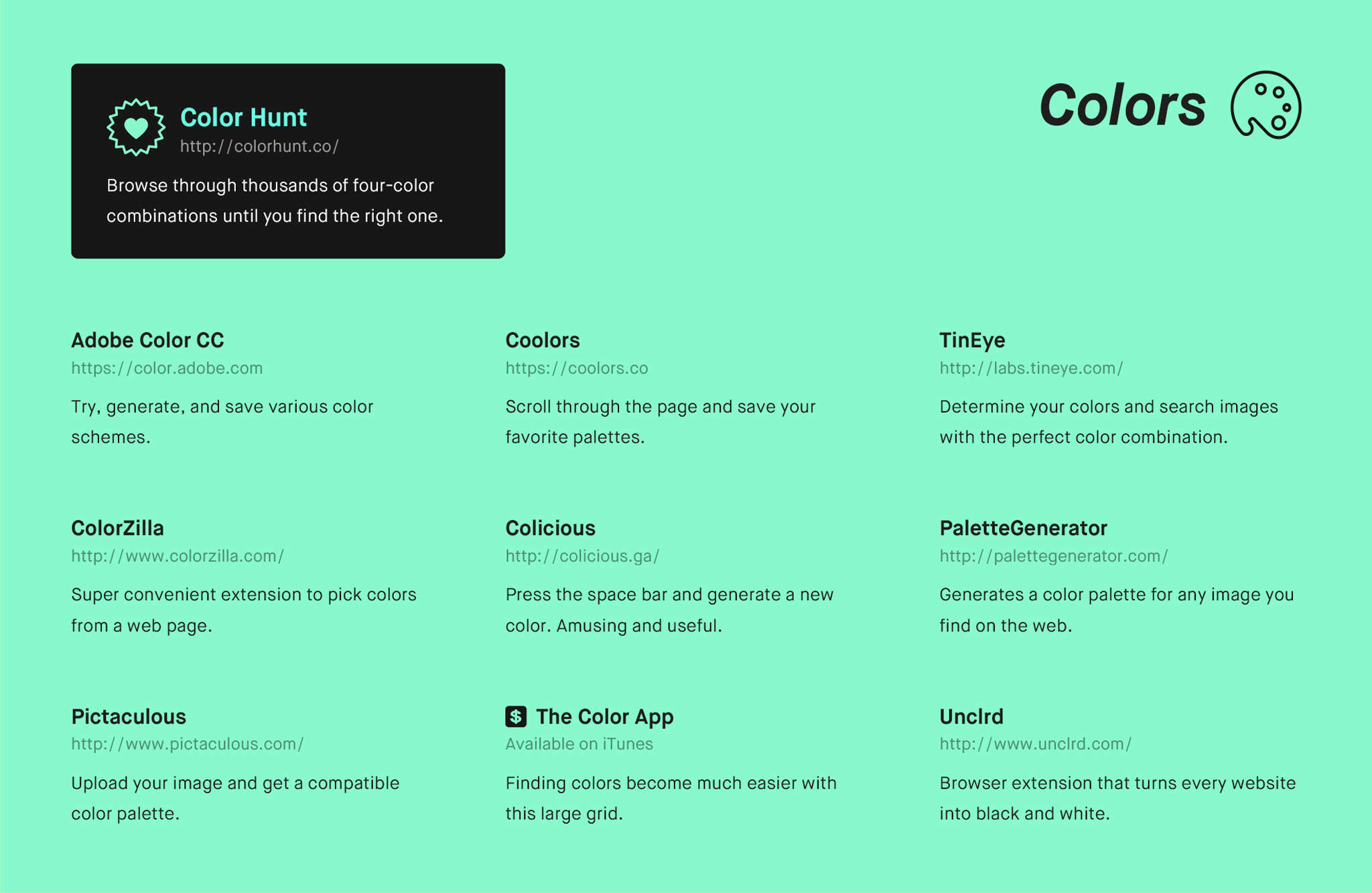 100 Best Web Design Tools Ever – Colors