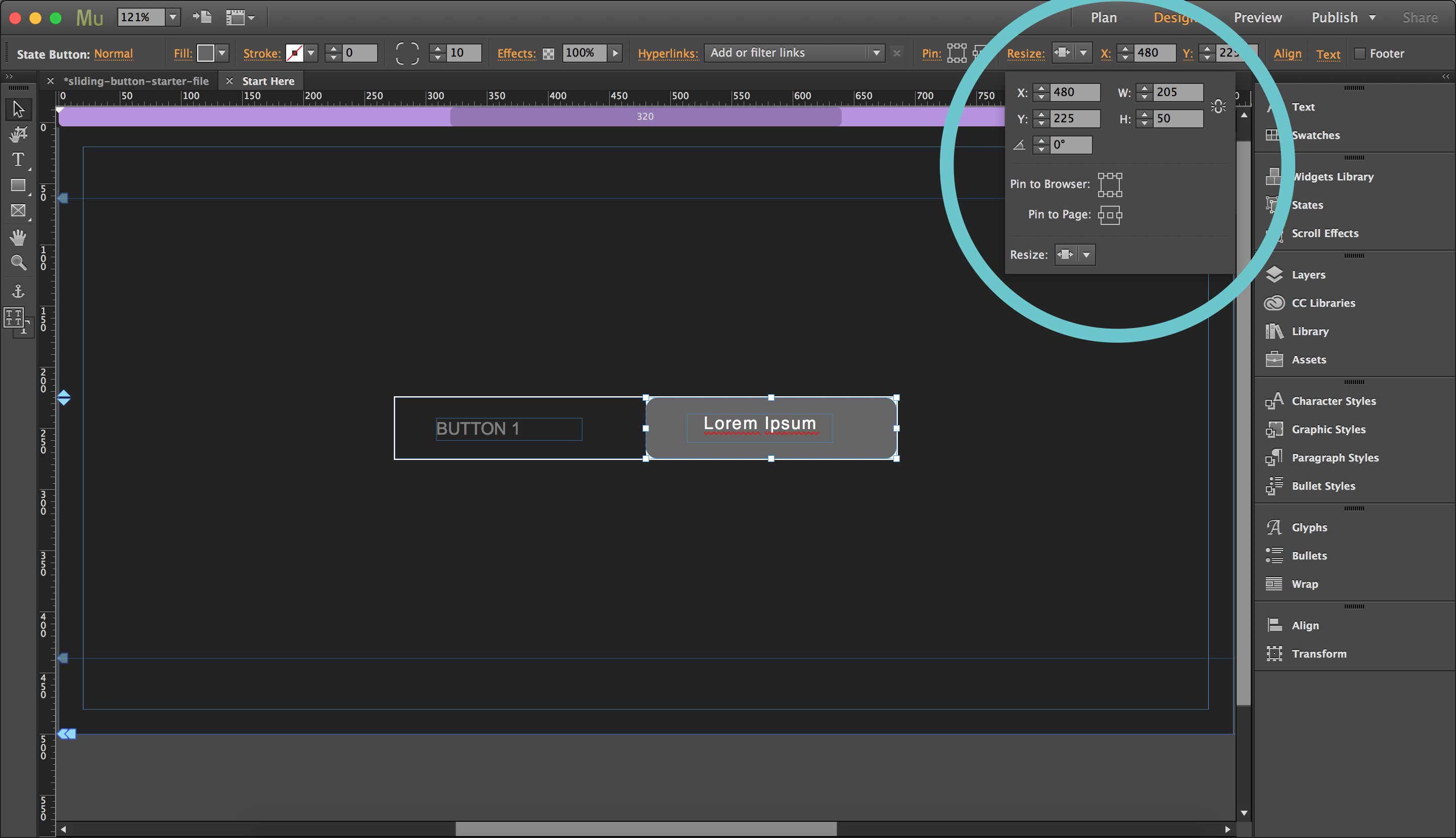 Screenshot - Sliding Buttons - Step 19