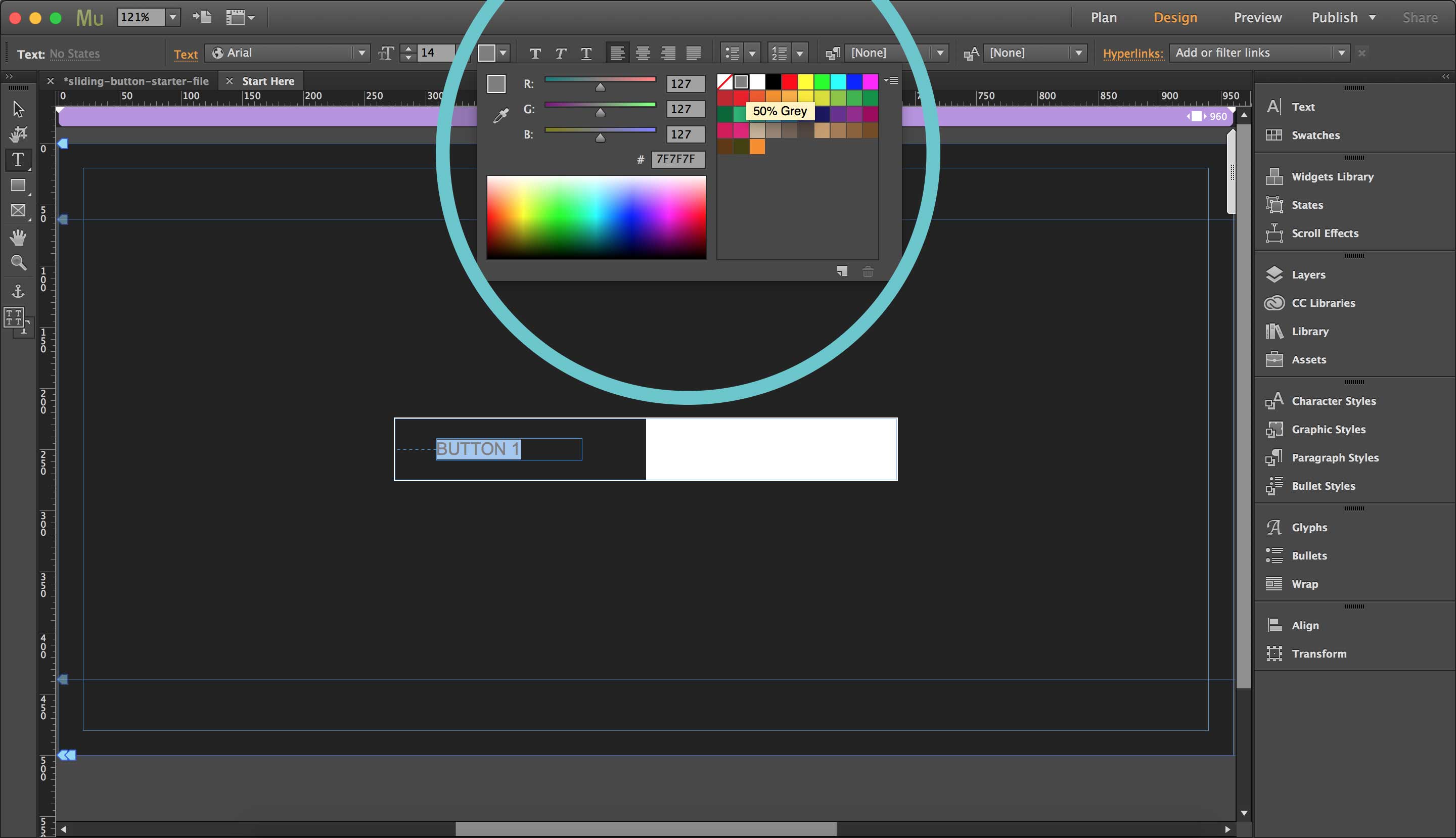 Screenshot - Sliding Buttons - Step 15