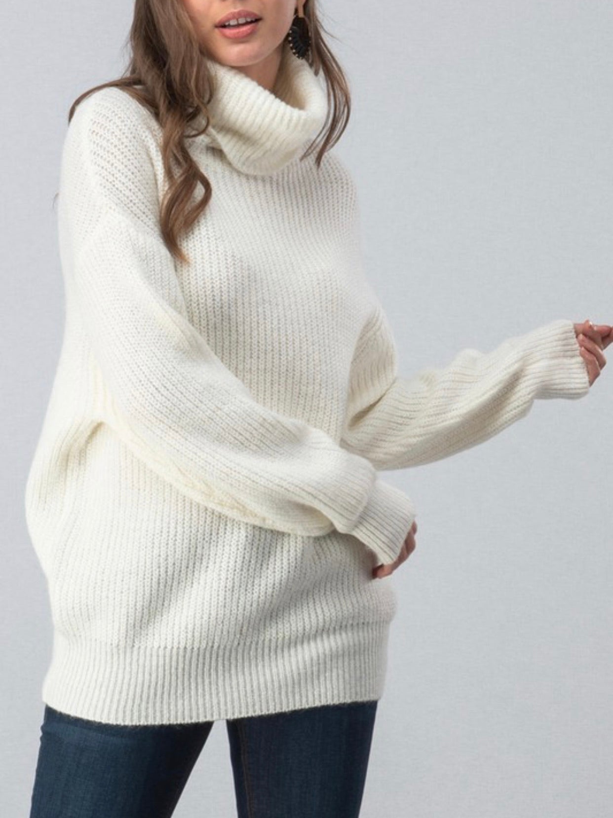 ivory tunic sweater