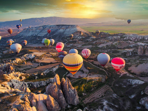 Hot air ballooning Witnessing the Cappadocia landscape from up above during sunrise is an experience you will never forget. Floating over valleys, through fair chimneys and rock formations is a sight like no other. The average flights last 1 hour. Whatever you do, don’t forget your camera!