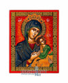 Virgin Mary Perpetual Help (100% Handpainted icon with Gold 24K - P Series)-Christianity Art