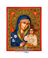 Virgin Mary Eternal Bloom (100% Handpainted icon with Gold 24K - P Series)-Christianity Art
