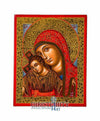 Virgin Mary Eleousa - Mercy Giving of Kykkos (100% Handpainted icon with Gold 24K - P Series)-Christianity Art