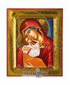 Virgin Glykofilousa (Sweet Kissing) (100% Handpainted icon with Gold 24K - P Series)-Christianity Art