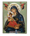 Virgin Vrefokratousa (Child Holding) (Aged - Silver Halo Icon - SWS Series)-Christianity Art