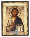 Jesus Christ from the Holy Monastery of Vatopedi (Engraved old - looking icon - S-EW Series)-Christianity Art
