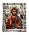 Jesus Christ Pantocrator (Silver icon - G Series)-Christianity Art