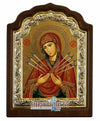 Virgin Mary with 7 Swords (Silver icon - C Series)-Christianity Art