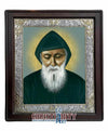 Saint Charbel (Silver - Engraved icon - D Series)-Christianity Art