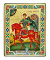 Saint Demetrios (Russian Style Engraved icon - SF Series)-Christianity Art