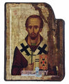Saint John Crysostomos (Engraved old - looking icon - S-EW Series)-Christianity Art