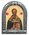Saint Nicolaos from Monastery of Vatopedi (Metallic icon - MC Series)-Christianity Art