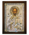 Saint Nicolaos (Silver icon - C Series)-Christianity Art