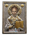 Saint Nicolaos (Silver icon - G Series)-Christianity Art