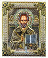 Saint Nicolaos (Silver icon - GE Series)-Christianity Art