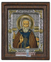 Saint Sergei (Silver - Engraved icon - D Series)-Christianity Art