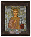 Saint Stephanos (Silver - Engraved icon - D Series)-Christianity Art