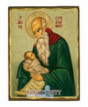 Saint Stylianos (Aged icon - SW Series)-Christianity Art