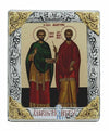 Saints Anargyroi (Silver icon - G Series)-Christianity Art