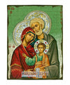 The Holy Family (Aged - Silver Halo Icon - SWS Series)-Christianity Art