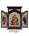 The Holy Family (Triptych - Silver icon - T Series)-Christianity Art