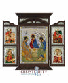 The Holy Trinity (Triptych - Silver icon - T Series)-Christianity Art