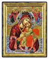 Virgin Glykofilousa (Sweet Kissing) (Engraved icon - ES Series)-Christianity Art