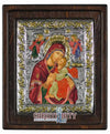 Virgin Glykofilousa (Sweet Kissing) (Silver - Engraved icon - D Series)-Christianity Art