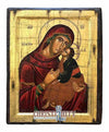 Virgin Mary Eleousa (100% Handpainted Icon - P Series)-Christianity Art