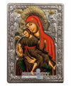 Virgin Mary Eleousa - Mercy Giving of Kykkos (Silver icon - G Series)-Christianity Art