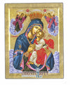 Virgin Mary Glykofilousa - Sweet Kissing (Engraved icon - S Series)-Christianity Art