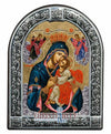 Virgin Mary Glykofilousa - Sweet Kissing (Metallic icon - MC Series)-Christianity Art