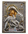 Virgin Mary Glykofilousa - Sweet Kissing (Silver icon - G Series)-Christianity Art