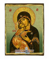 Virgin Mary of Vladimir (Aged icon - SW Series)-Christianity Art