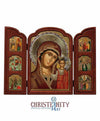 Virgin Mary our Lady of Kazan (Triptych - TES Series)-Christianity Art