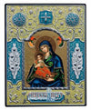 Virgin Mary Vrefokratousa - Child Holding (Metallic icon - ME Series)-Christianity Art