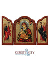 Virgin Mary Vrefokratousa - Child Holding (Triptych - TES Series)-Christianity Art