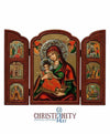 Virgin Mary Vrefokratousa - Child Holding (Triptych - TES Series)-Christianity Art